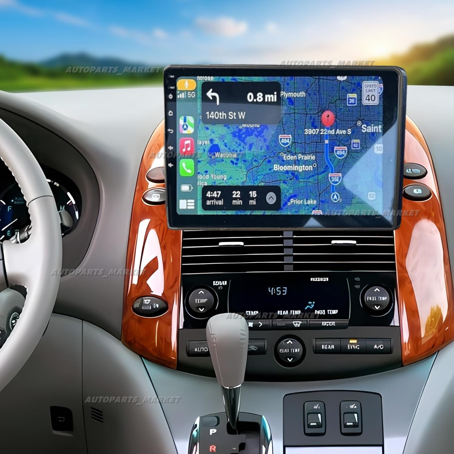 4+64G Pantalla Para Toyota Sienna 2004-2010 Radio estéreo coche Carplay Android