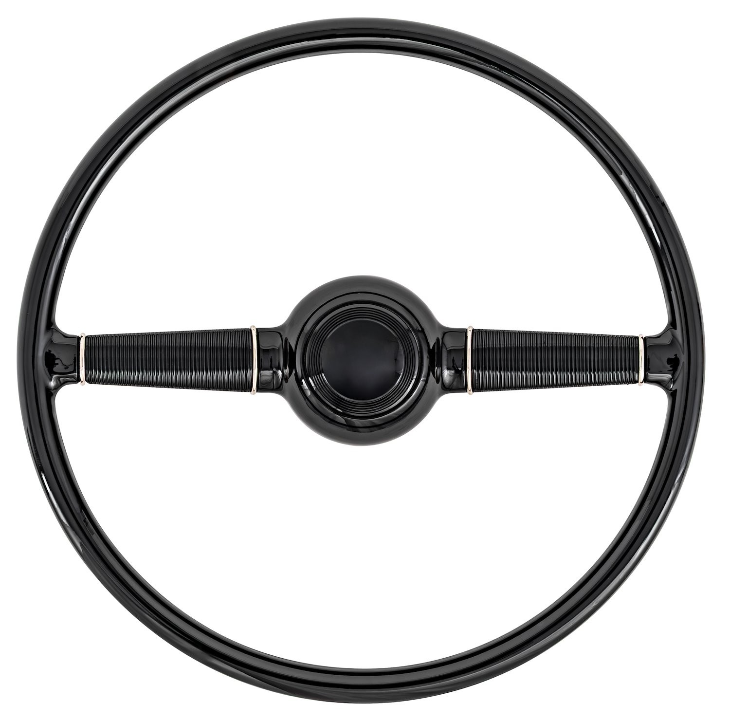 JEGS 15 in. 2-Spoke 1940 Ford Replica Steering Wheel with/Black Gel Coat Grip