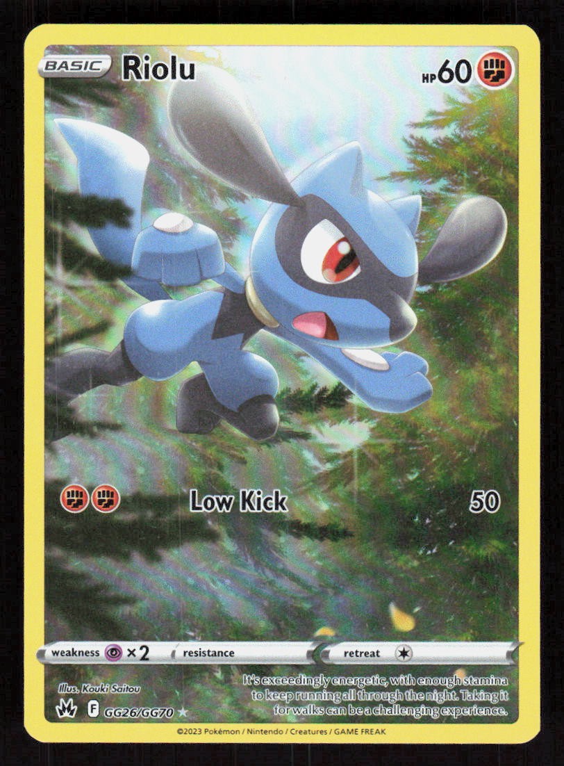 Pokemon Riolu GG26/GG70 Holo Crown Zenith Galarian Gallery (NM)