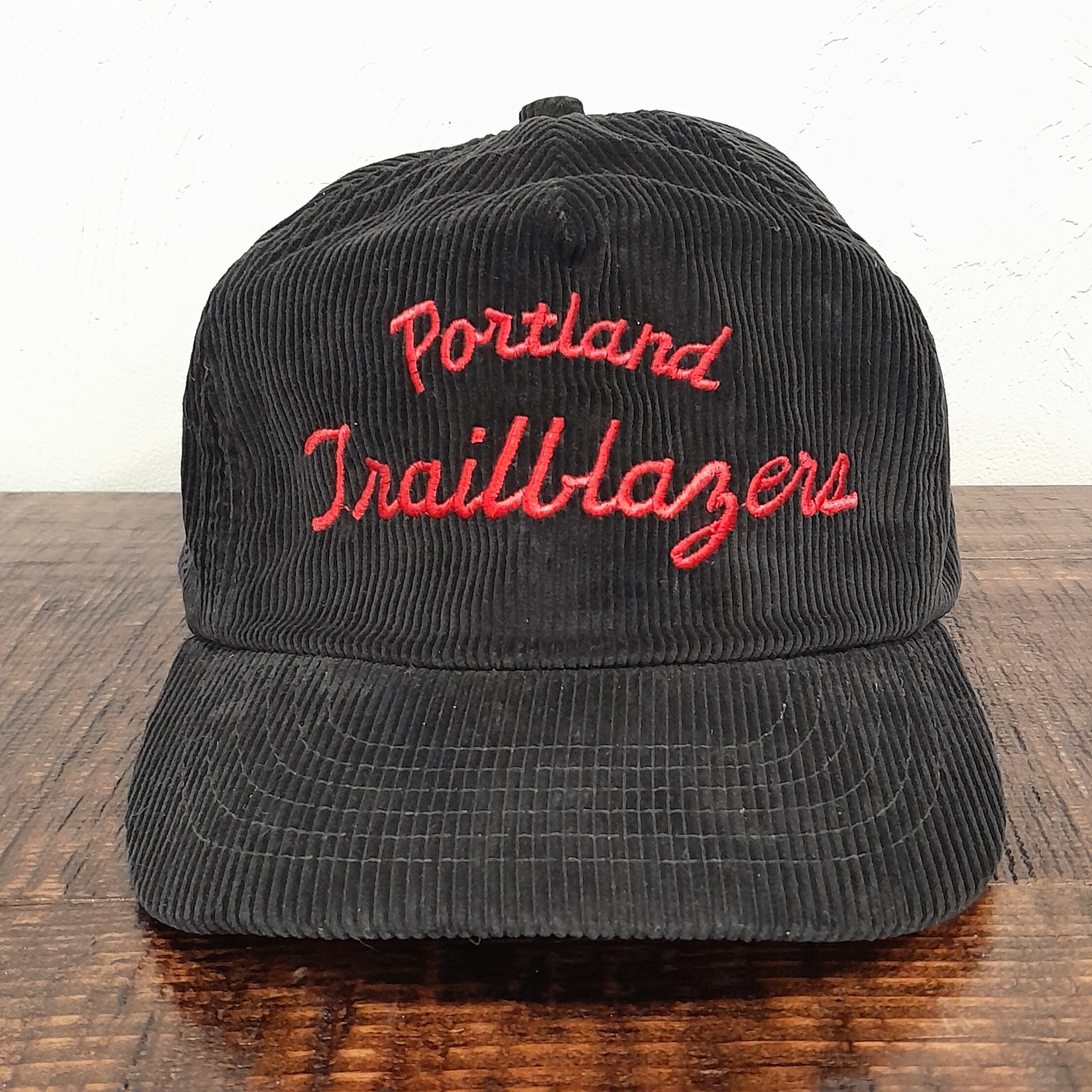 Vtg 1970s Portland Trail Blazers Pietro\'s Pizza Corduroy Snapback Hat Cap Promo