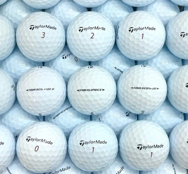 100 TaylorMade Tour Response Bulk Lot Used Golf Balls 5A Mint Condition White