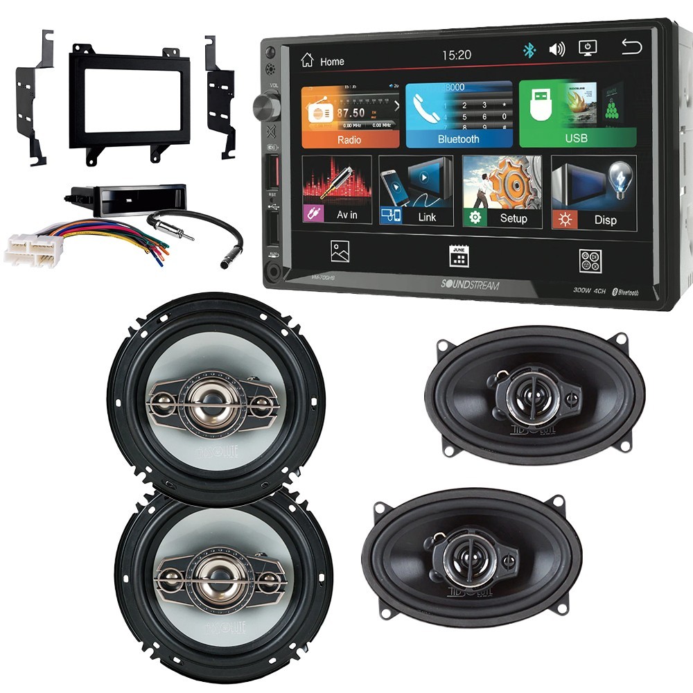 7in. Screen Bluetooth AM/FM USB Car Stereo & Speakers for 1994-1997 Chevy S10