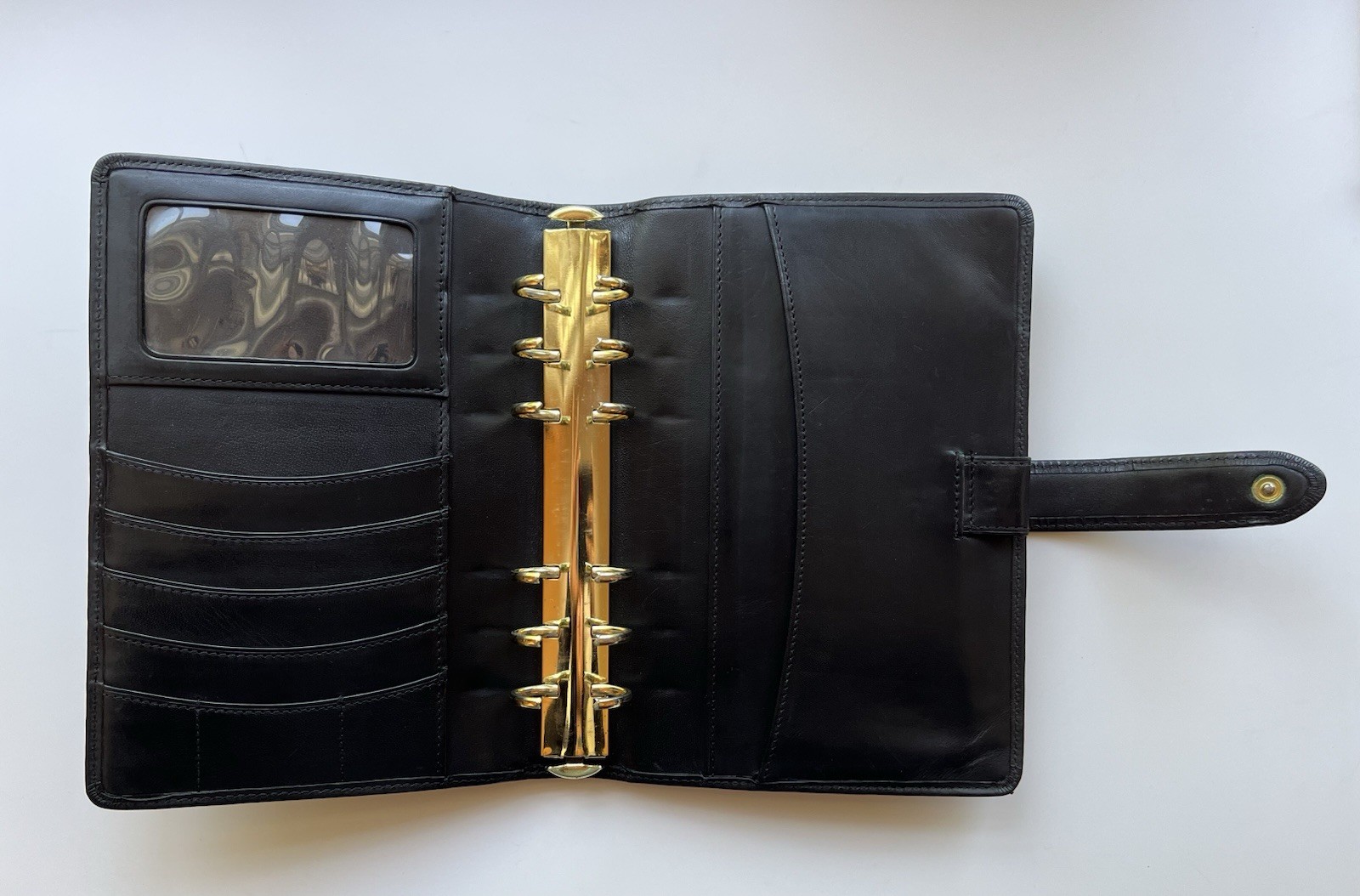 Vintage Ralph Lauren Agenda Planner Organizer Filofax Personal Size Black
