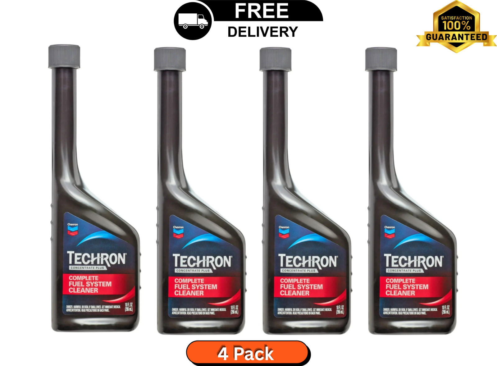 Chevron Techron Fuel System Cleaner Concentrate Plus Automobiles 10oz 4 PACK