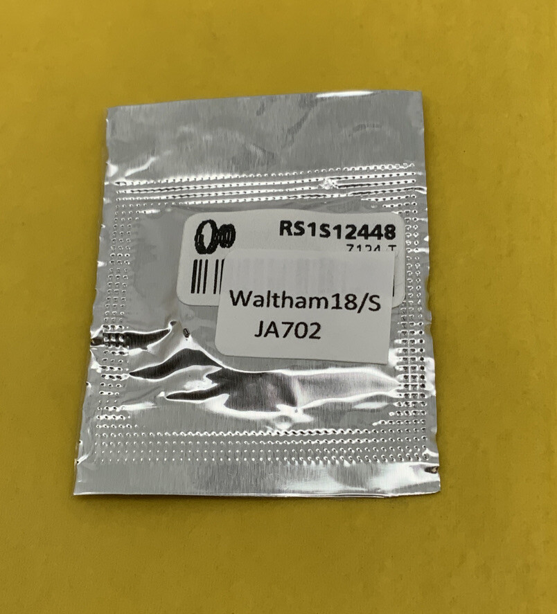 Waltham 18/S Mainspring W/ T End. Part JA702. NOS. Some oxidation has occurred