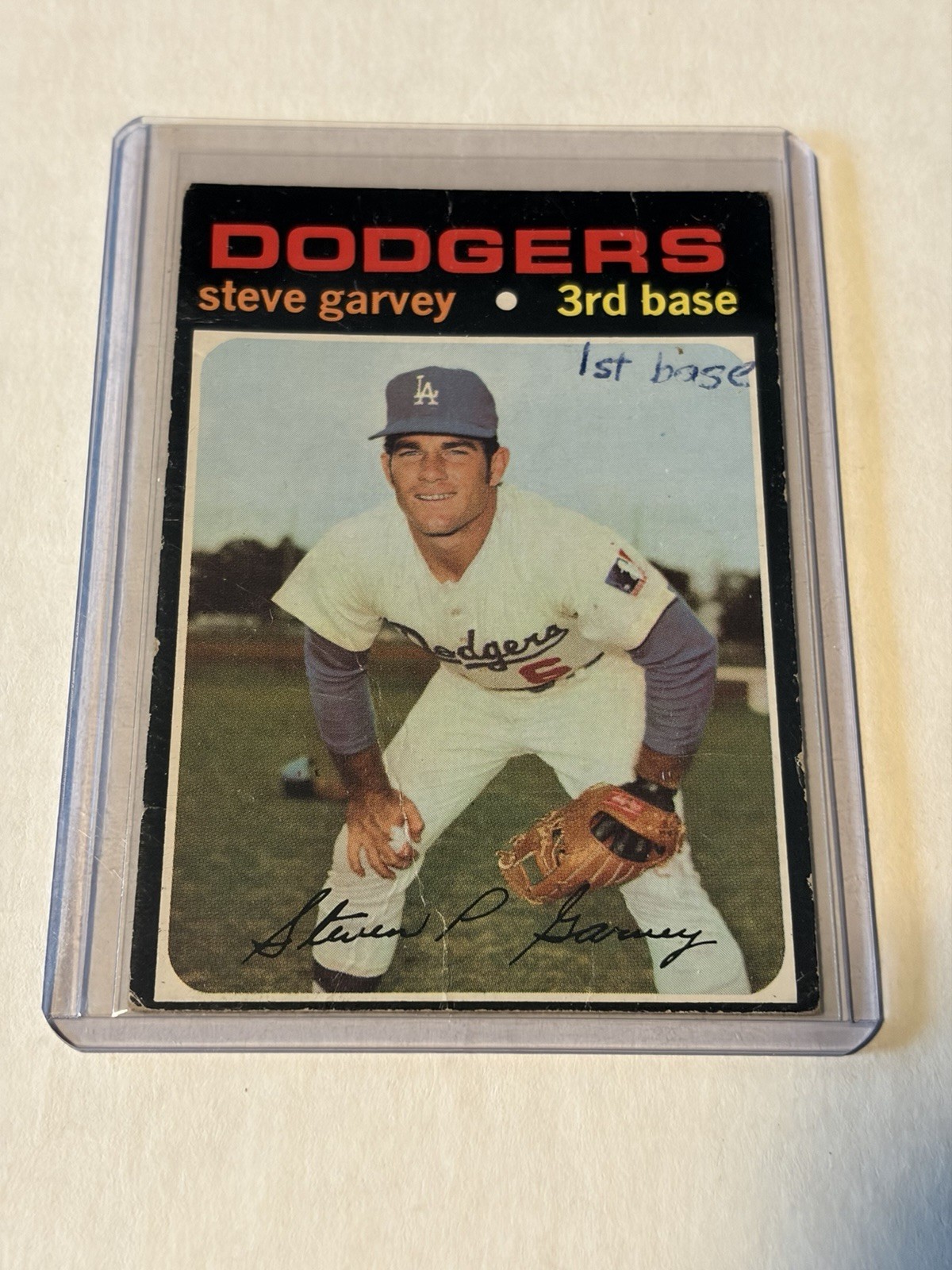 Topps 1971 Steve Garvey #341 Los Angeles Dodgers MLB Baseball Card Writing Topps 1971 Steve Garvey #341 Los Angeles Dodgers MLB Baseball Card Writing