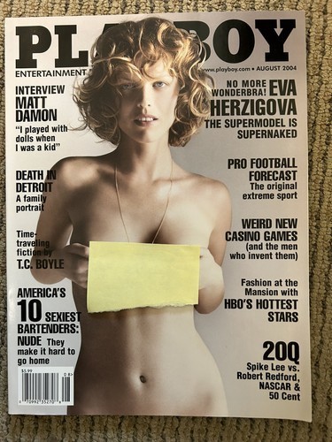 PLAYBOY MAGAZINE AUGUST 2004 EVA HERZIGOVA VG