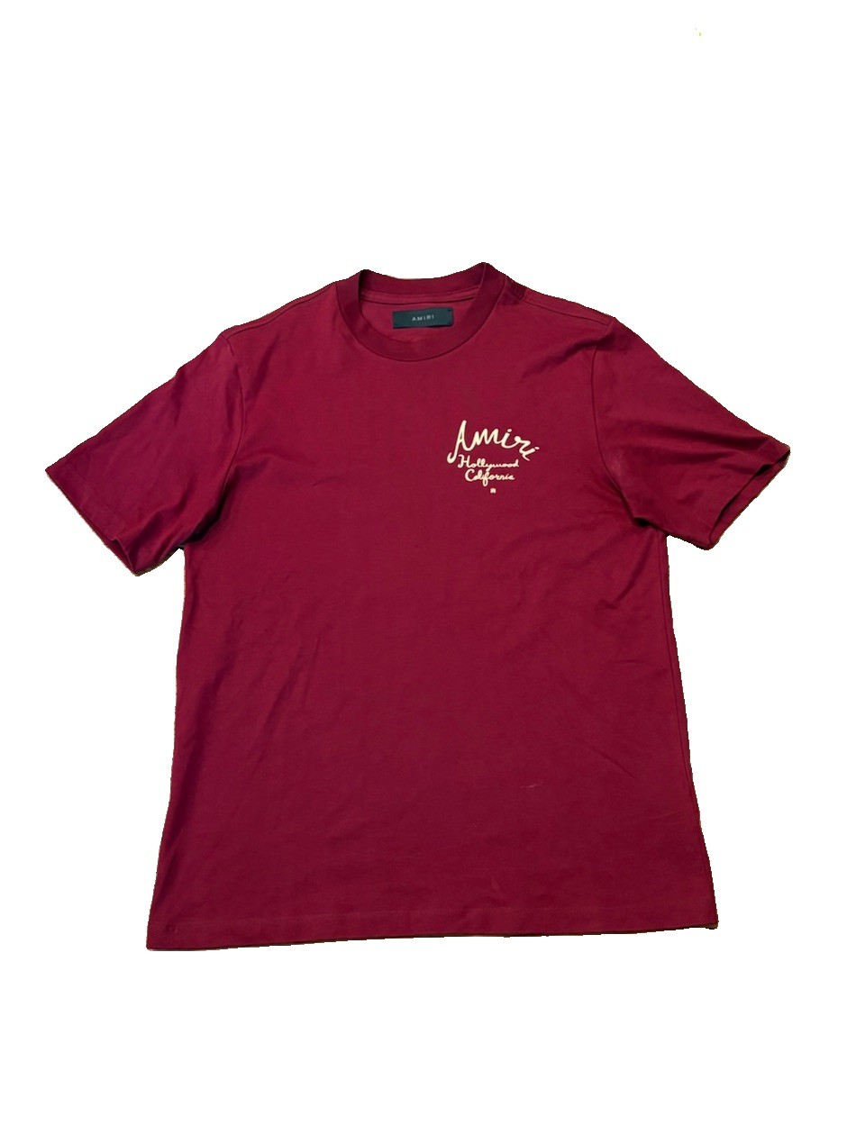AMIRI Red Hollywood Logo Tshirt Size Small Designer AMIRI Red Hollywood Logo Tshirt Size Small Designer