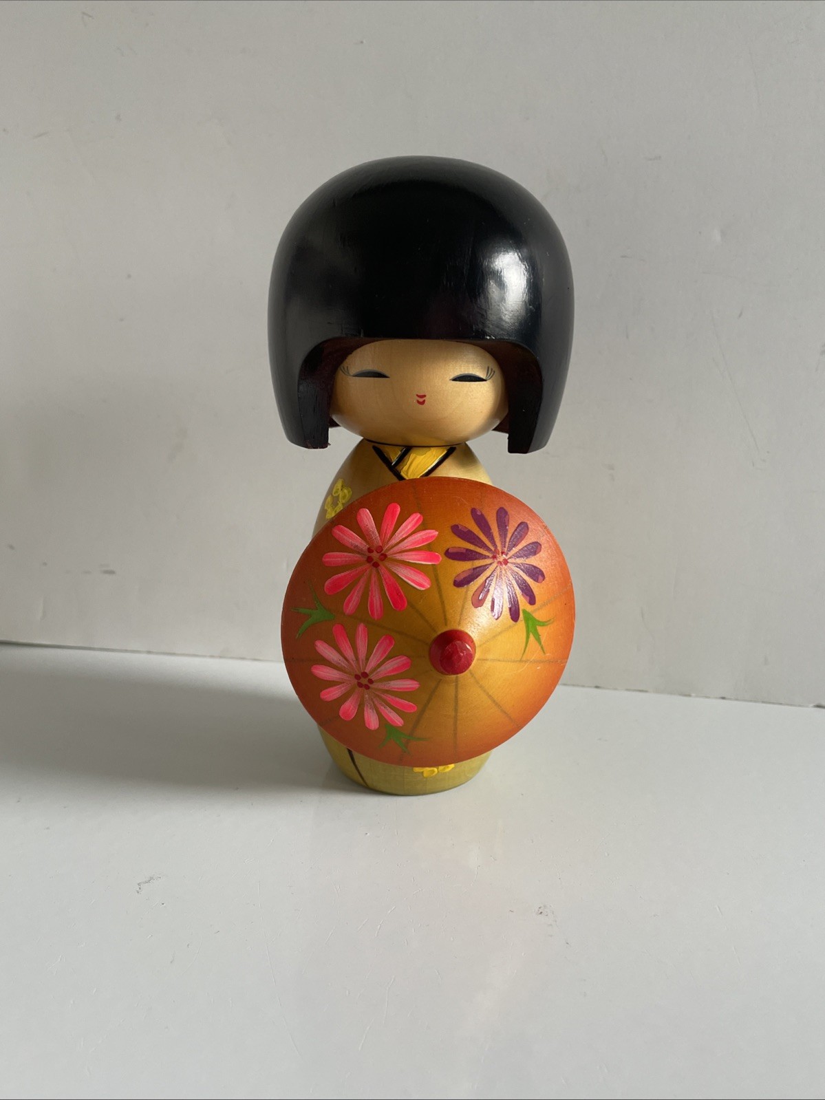 Masamori Fujikawa Rain After Kokeshi Doll Japan Creative Folk Art Parasol