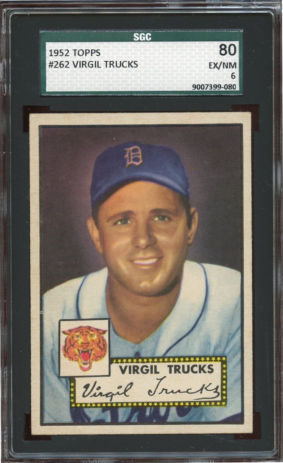 1952 Topps #262 VIRGIL TRUCKS graded SGC 6