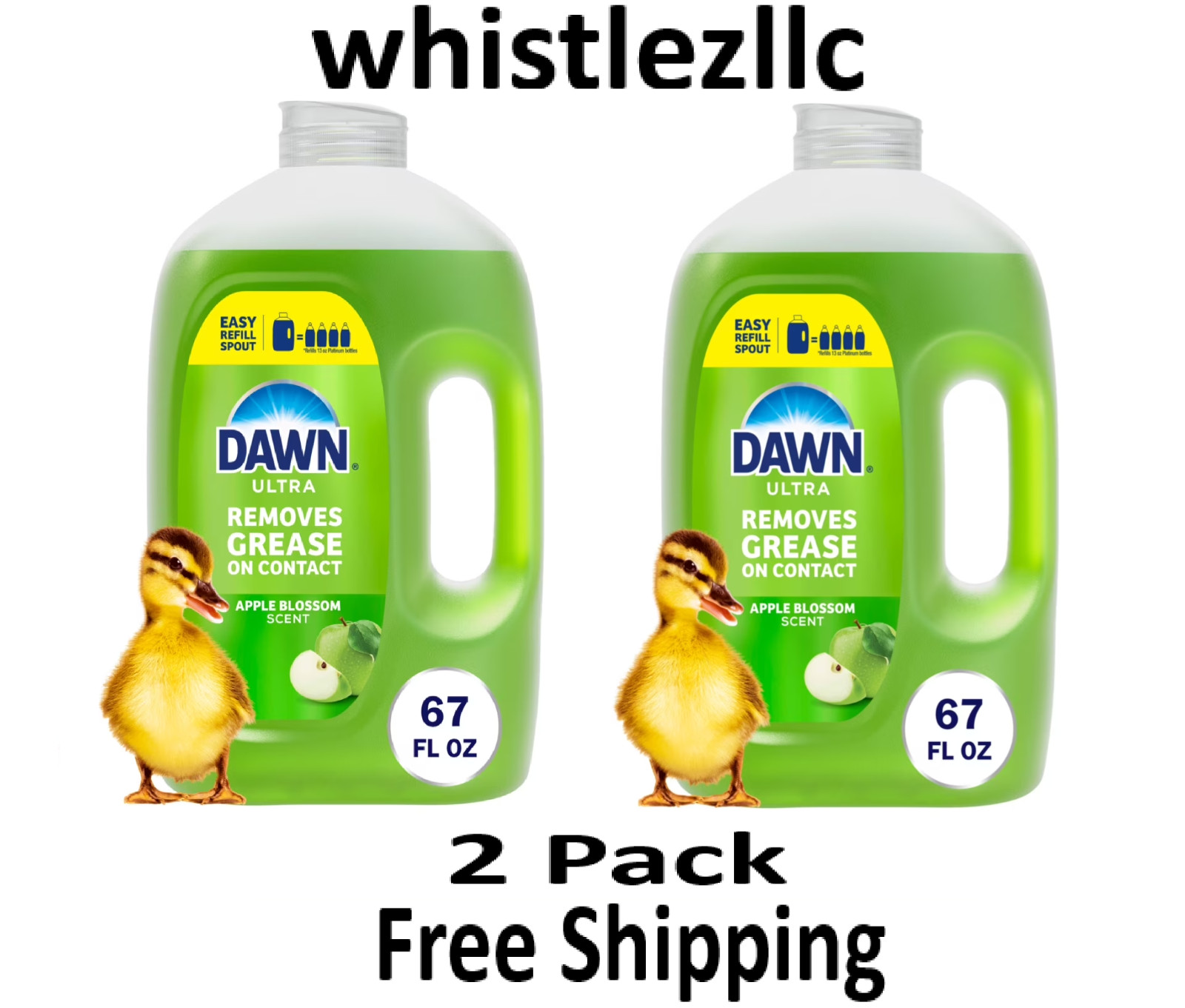 Dawn Apple Blossom Ultra Dish Soap Refills - 67 fl oz each- 2 Pack