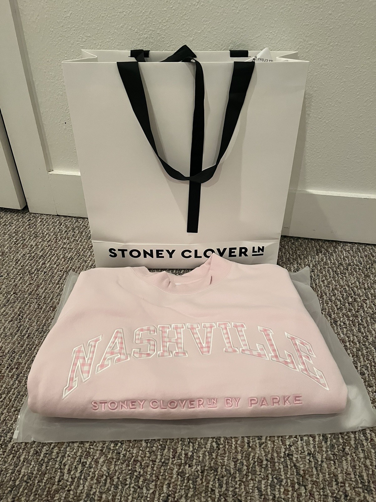 Rare Parke x Stoney Clover Fleece Mockneck Sweatshirt XXL Pink Nashville plaid Rare Parke x Stoney Clover Fleece Mockneck Sweatshirt XXL Pink Nashville plaid