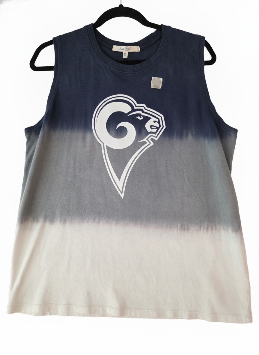 NWOT Junk Food Los Angeles Rams Tie-Dye Sleeveless Shirt