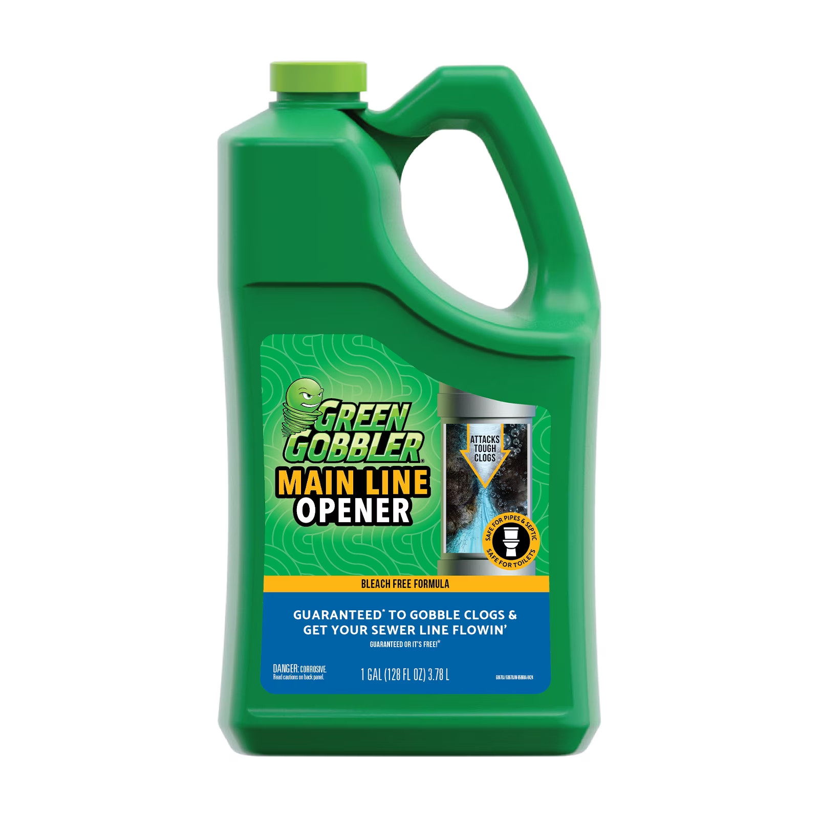 GREEN GOBBLER 1 Gal Drain Cleaner Grease Clog Remover Main Line Opener Toilet GREEN GOBBLER 1 Gal Drain Cleaner Grease Clog Remover Main Line Opener Toilet