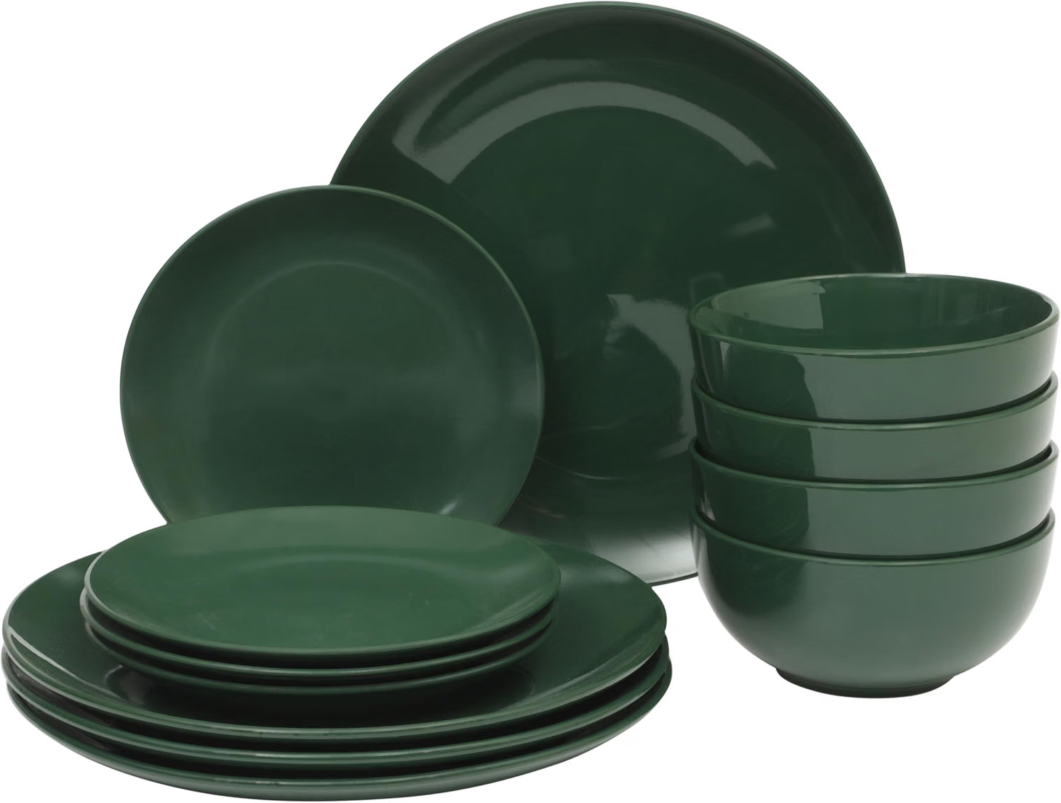 Gibson Home Simple Essential (Service for 4) 12 Piece Plates and Bowls Porcelain