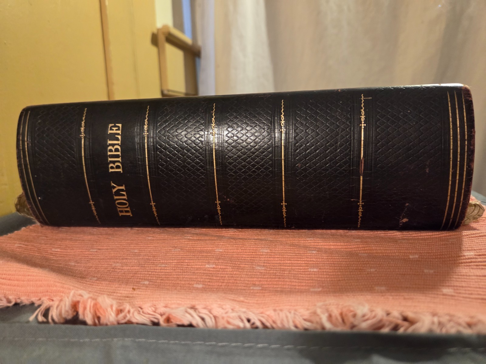 Antique 1859 Family Bible with 19th Century Family Records/Custom Bookmarks