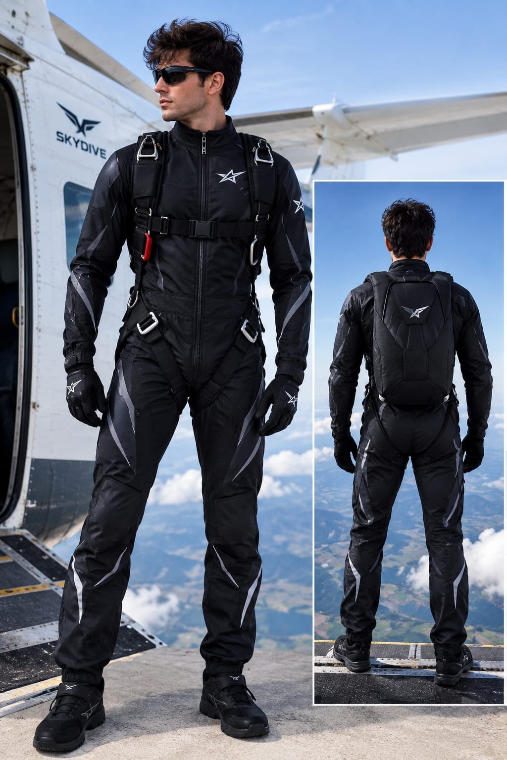 Skydiving Freefly Flying jumpsuit in Unique Color Combination Digital Printing