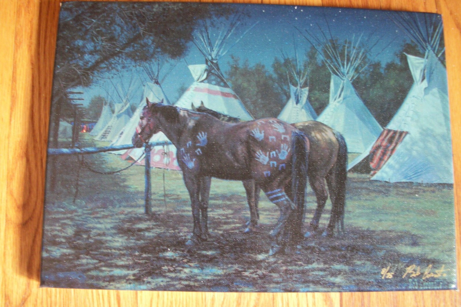 Bob Coronado LE Giclee - Relay Horses in Camp, Crow Fair 2000 - GWS No. 8/75 Bob Coronado LE Giclee - Relay Horses in Camp, Crow Fair 2000 - GWS No. 8/75