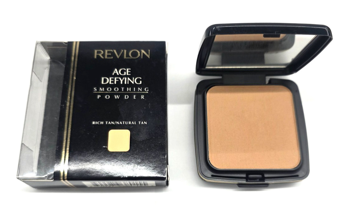 NEW REVLON AGE DEFYING PRESSED LOOSE POWDER -RICH TAN/NATURAL TAN