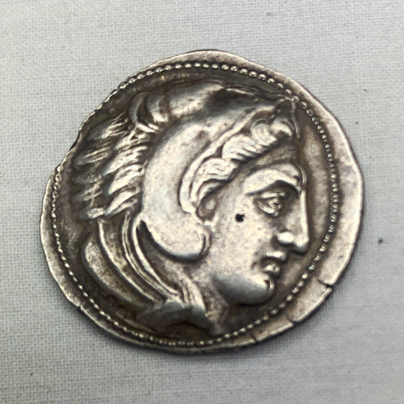 Ancient Greek Alexander III Tetradrachm Modern Forgery.