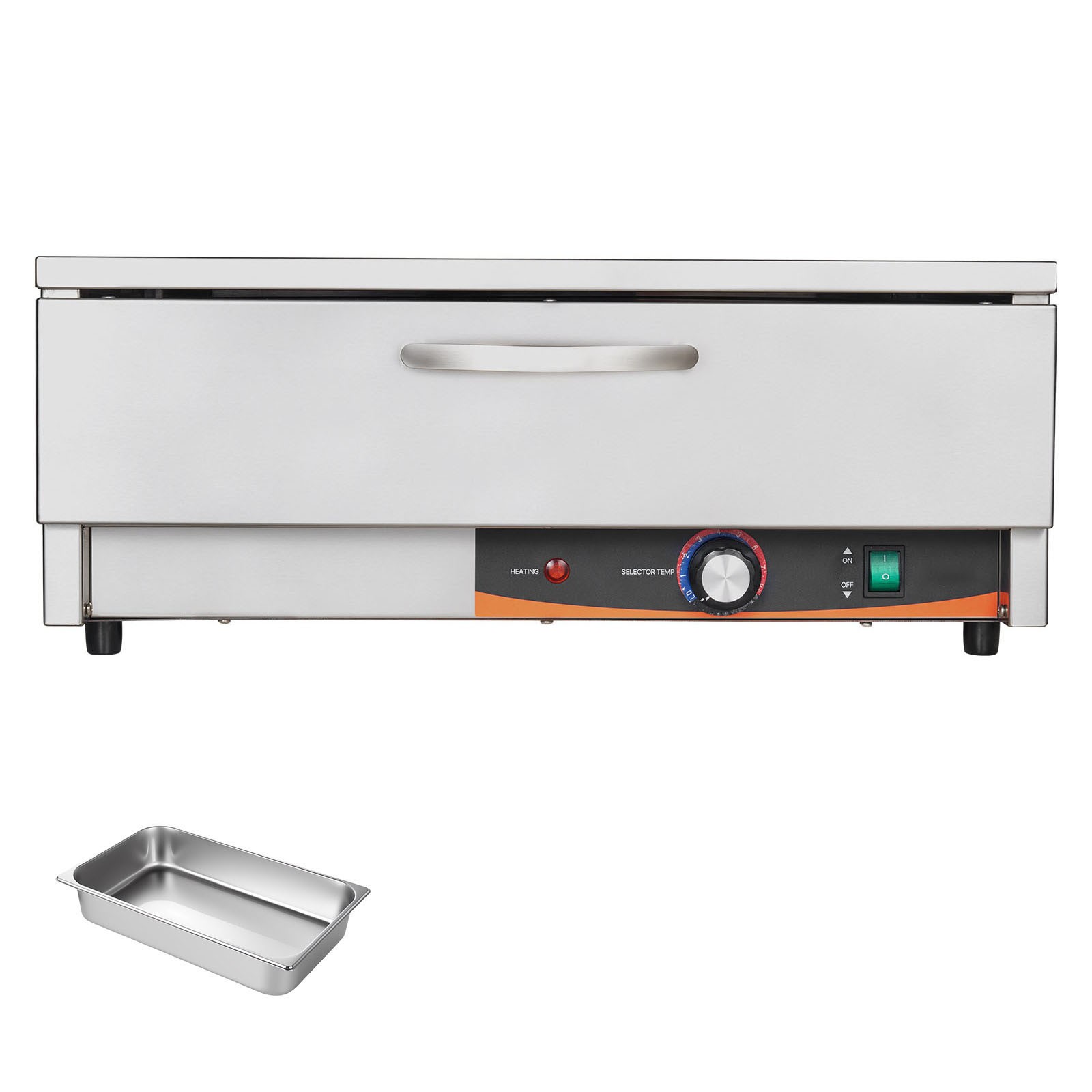 Uimoso Commercial Electric Drawer Warmer Stainless Steel Single Drawer Design