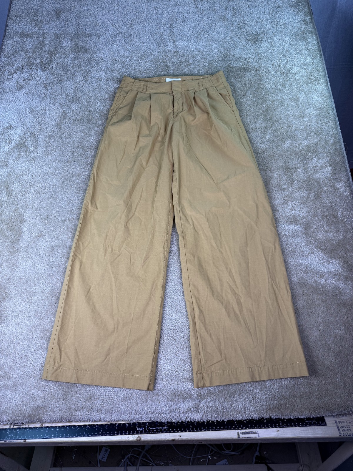 Anthropologie Pants Womens Size 0 Brown Wide Leg Pockets 29x31 C215