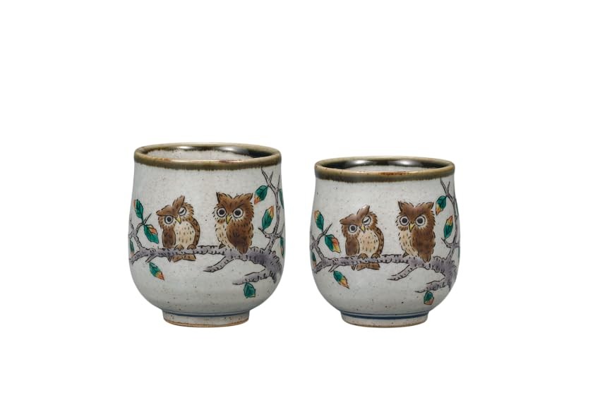 Marusan Miyamoto Kutani Ware Owl Tea Cup Set Ap8-0505_