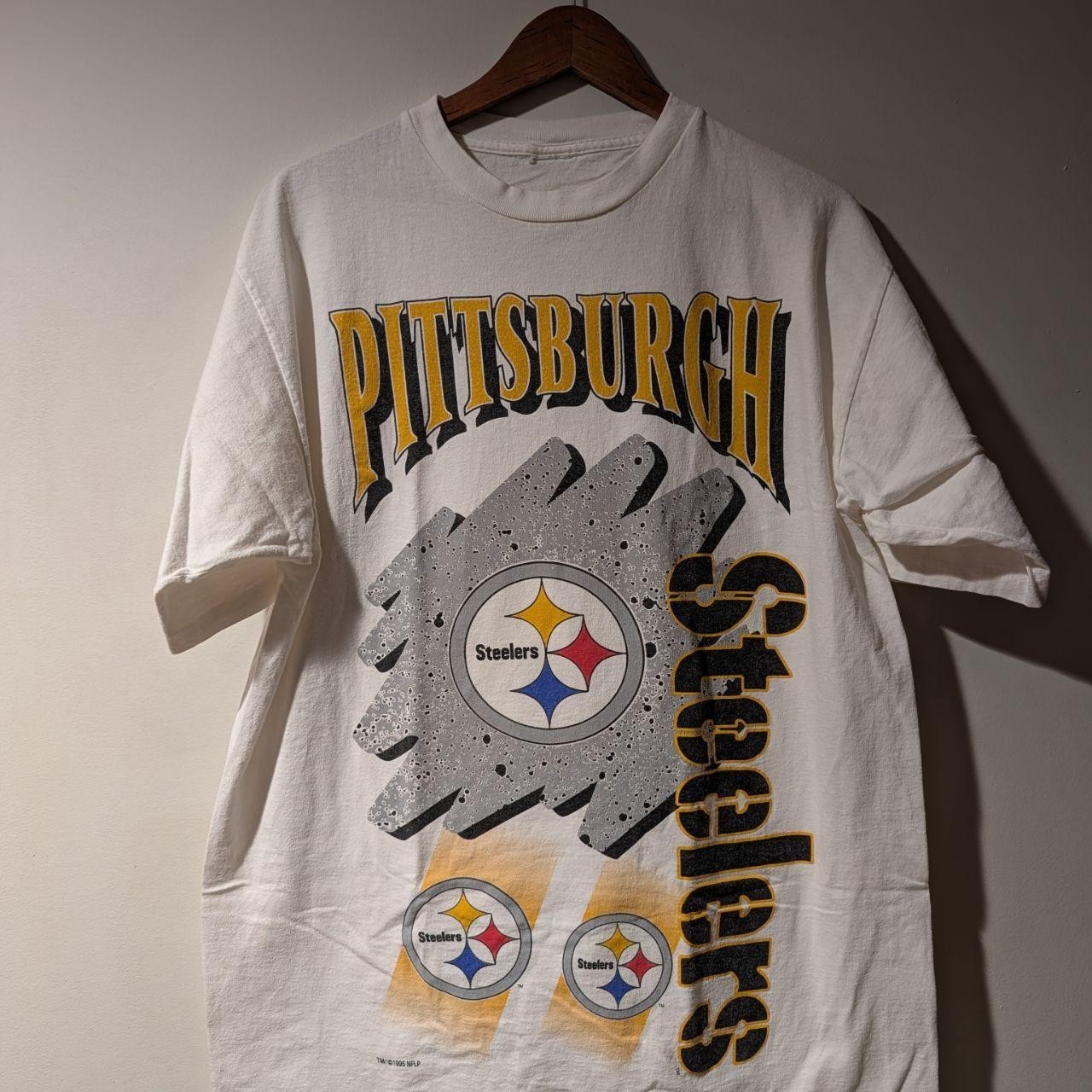 Vintage 1995 Pittsburgh Steelers NFL Football T Shirt reprint VK17226