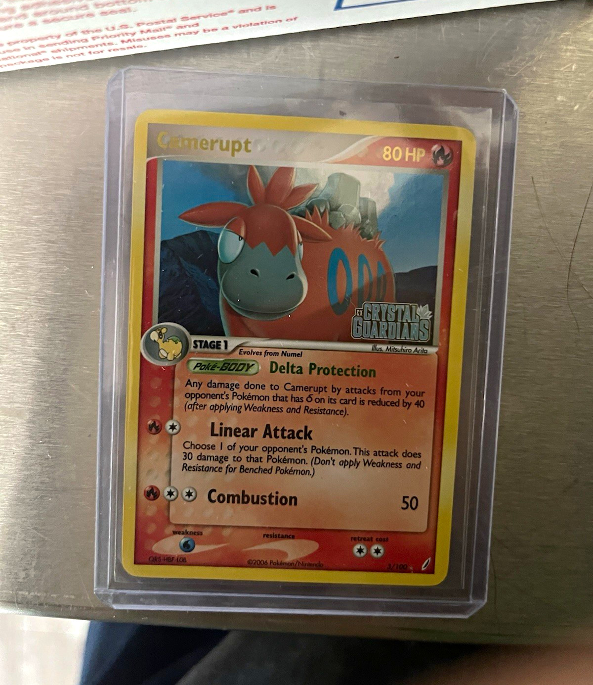 Camerupt 3/100 EX Crystal Guardians Reverse Holo Delta Species Holo Rare ENG 80
