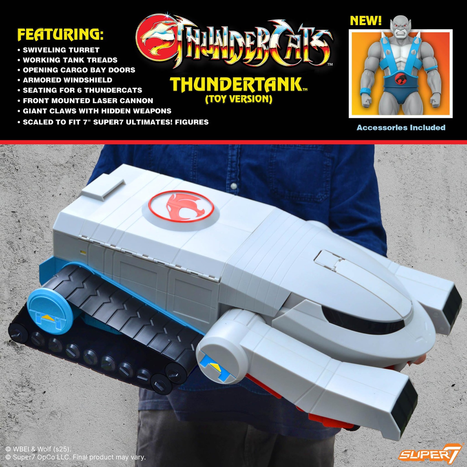 Thundercats Action Figure 27 Thundertank Panthro Super7 ULTIMATES Version Retro