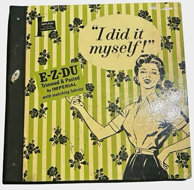 RARE VINTAGE 1964–1965 IMPERIAL E-Z-DU WALLPAPER & FABRIC SHOWROOM SAMPLE BOOK
