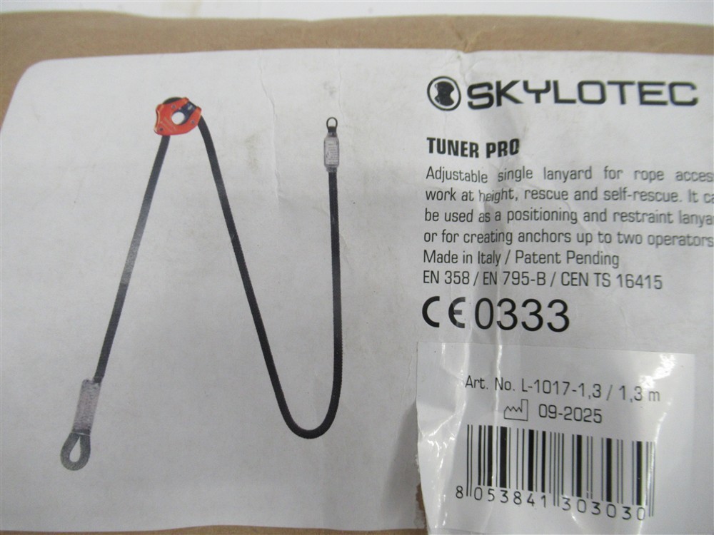 Skylotec TUNER PRO Adjustable Single Lanyard 1.30m