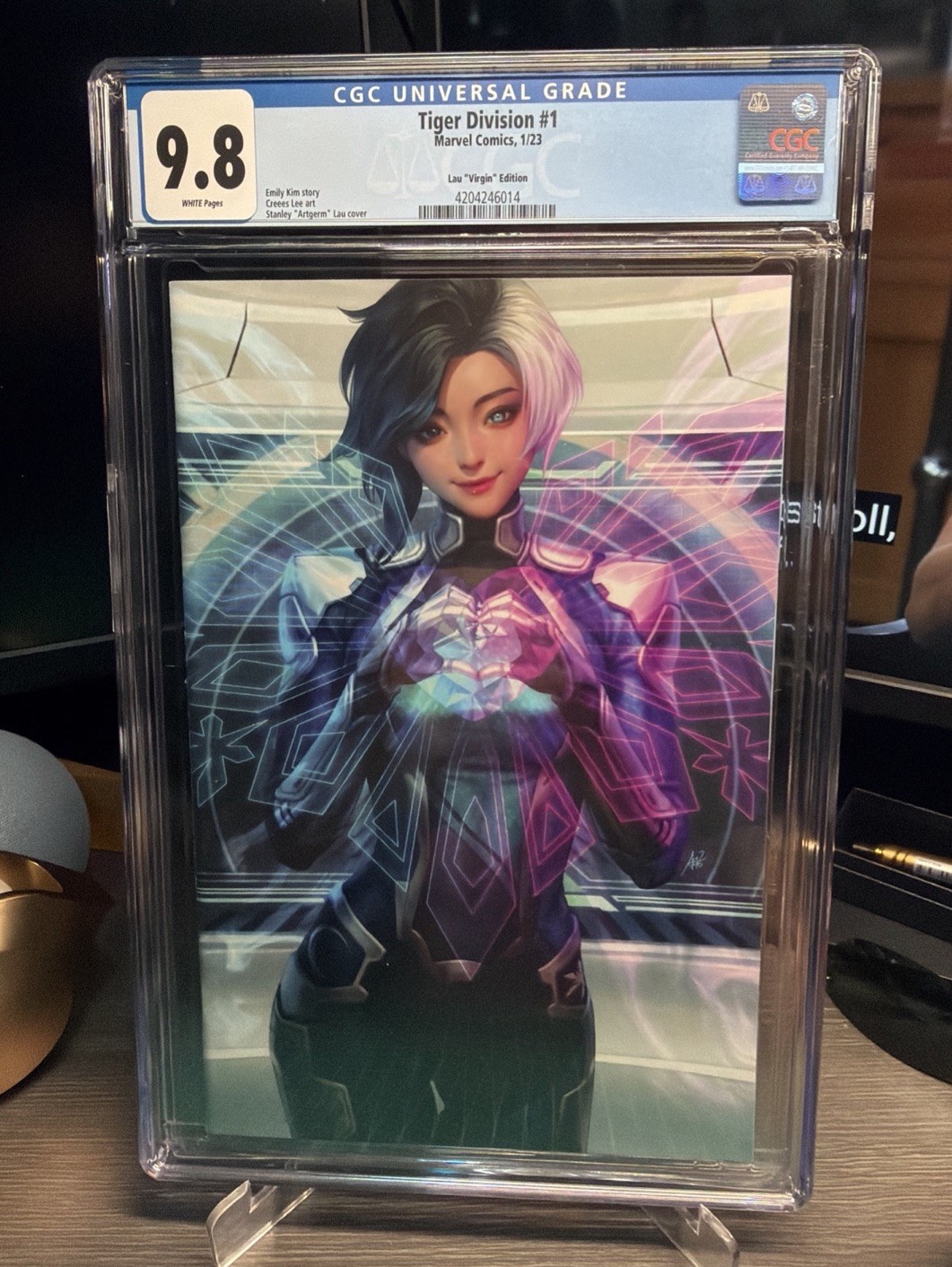 💫Tiger Division 1 Virgin 1:100 Stanley Artgerm Lau Marvel Comics 2023 CGC 9.8 💫Tiger Division 1 Virgin 1:100 Stanley Artgerm Lau Marvel Comics 2023 CGC 9.8