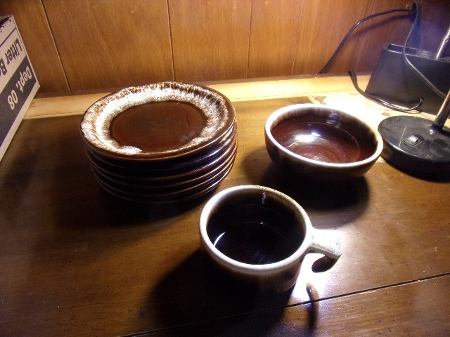 Vintage PFALTZGRAFF 8pc. Brown Drip Oven Proof Tableware