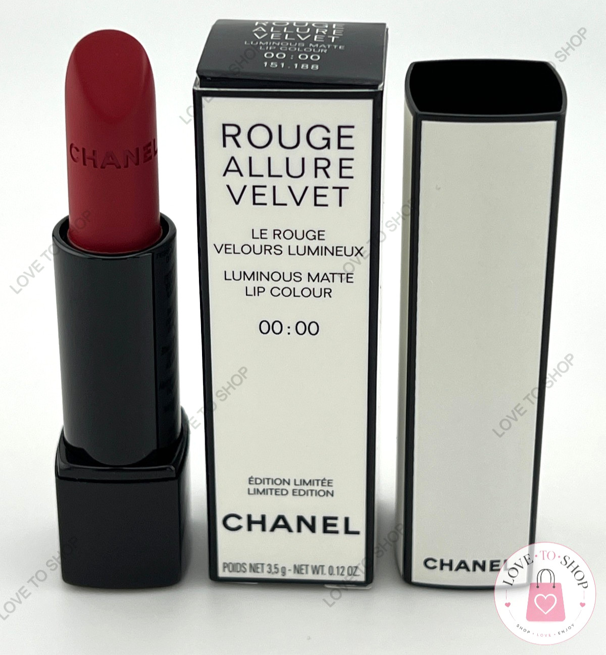 Chanel Rouge Allure Velvet Luminous Matte Lipstick #00:00 NIB Limited-Edition