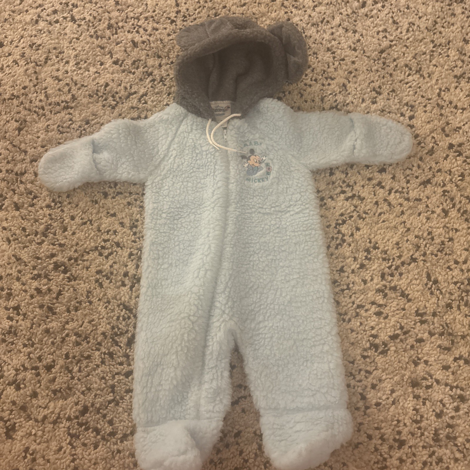 Vintage Dr Denton Baby Mickey Sleeper blue and gray 6-12 months made USA Vintage Dr Denton Baby Mickey Sleeper blue and gray 6-12 months made USA