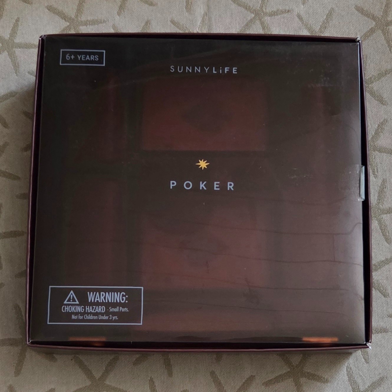 NEW SunnyLife Lucite Deluxe Poker Set, Boxed and in Case