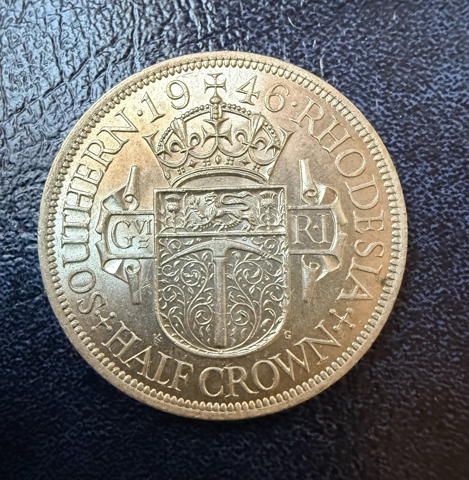 1946 Southern Rhodesia Silver Halfcrown