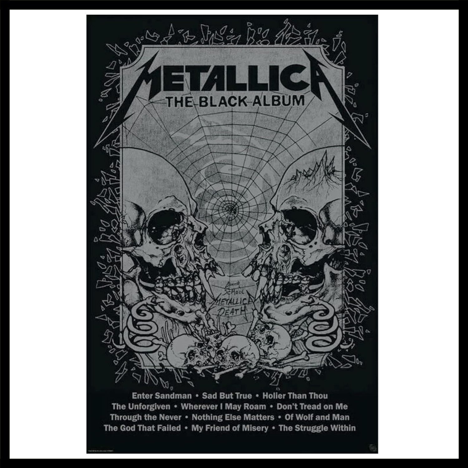 Metallica Black Album Poster 24x36 Inch Wall Art Memorabilia Gift