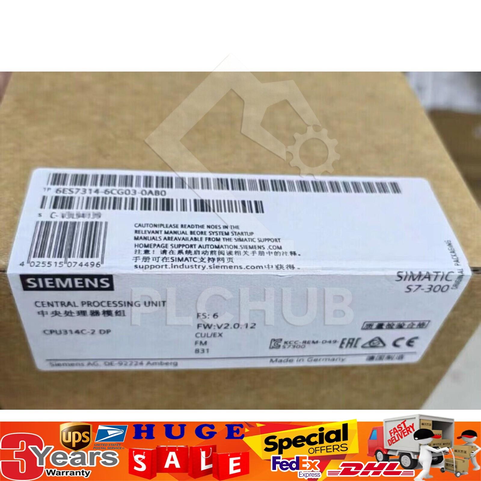 NewSiemens 6ES7 314-6CG03-0AB0 6ES7314-6CG03-0AB0 SIMATIC S7-300 CPU 314C-2 DP NewSiemens 6ES7 314-6CG03-0AB0 6ES7314-6CG03-0AB0 SIMATIC S7-300 CPU 314C-2 DP