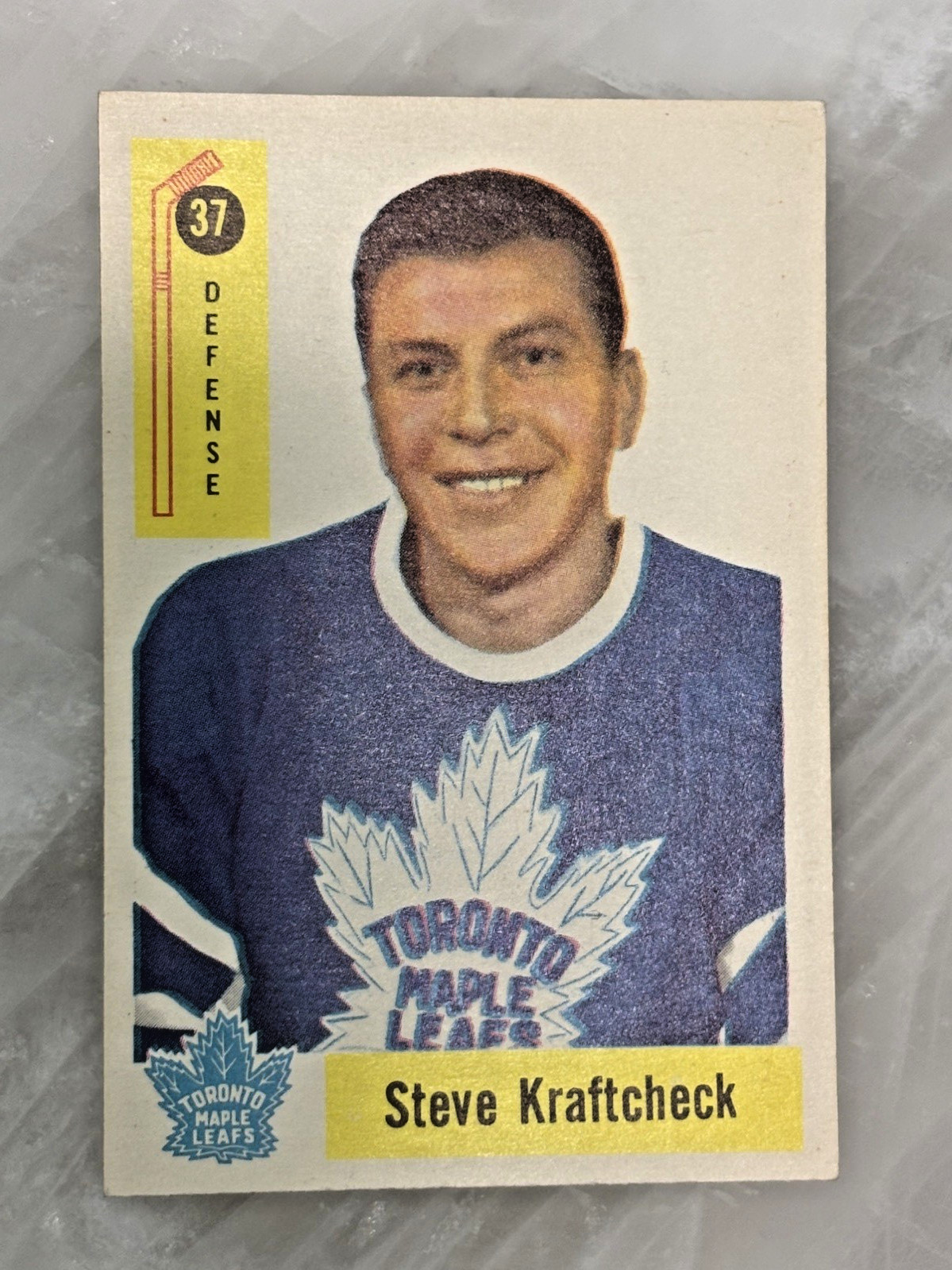 original vintage1958-59 Parkhurst Steve Kraftcheck #37 MAPLE LEAFS EX SEE PHOTOS original vintage1958-59 Parkhurst Steve Kraftcheck #37 MAPLE LEAFS EX SEE PHOTOS