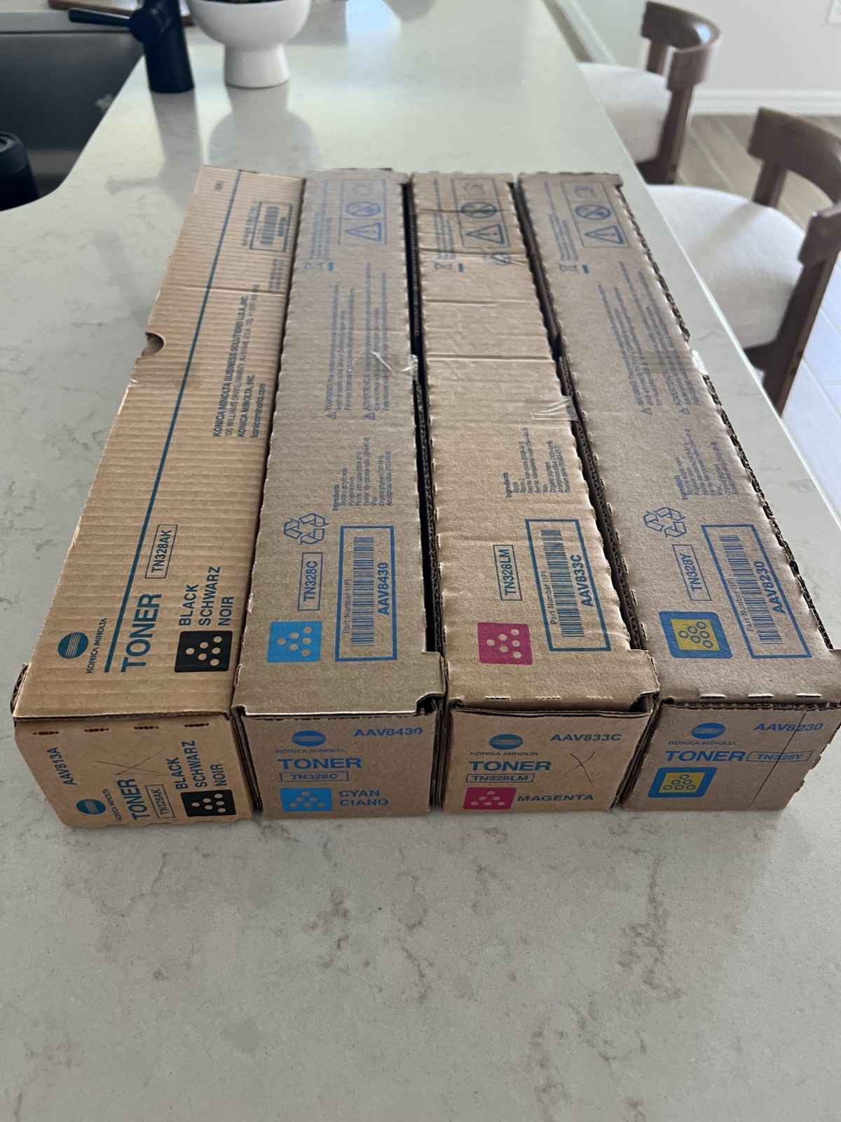Genuine Konica Minolta TN328 CMYK Toners Set AAV8130 AAV8230 AAV8330 AAV8430