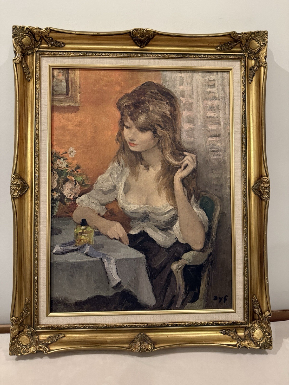 Oil painting titled 'Claudine' by Marcel Dyf