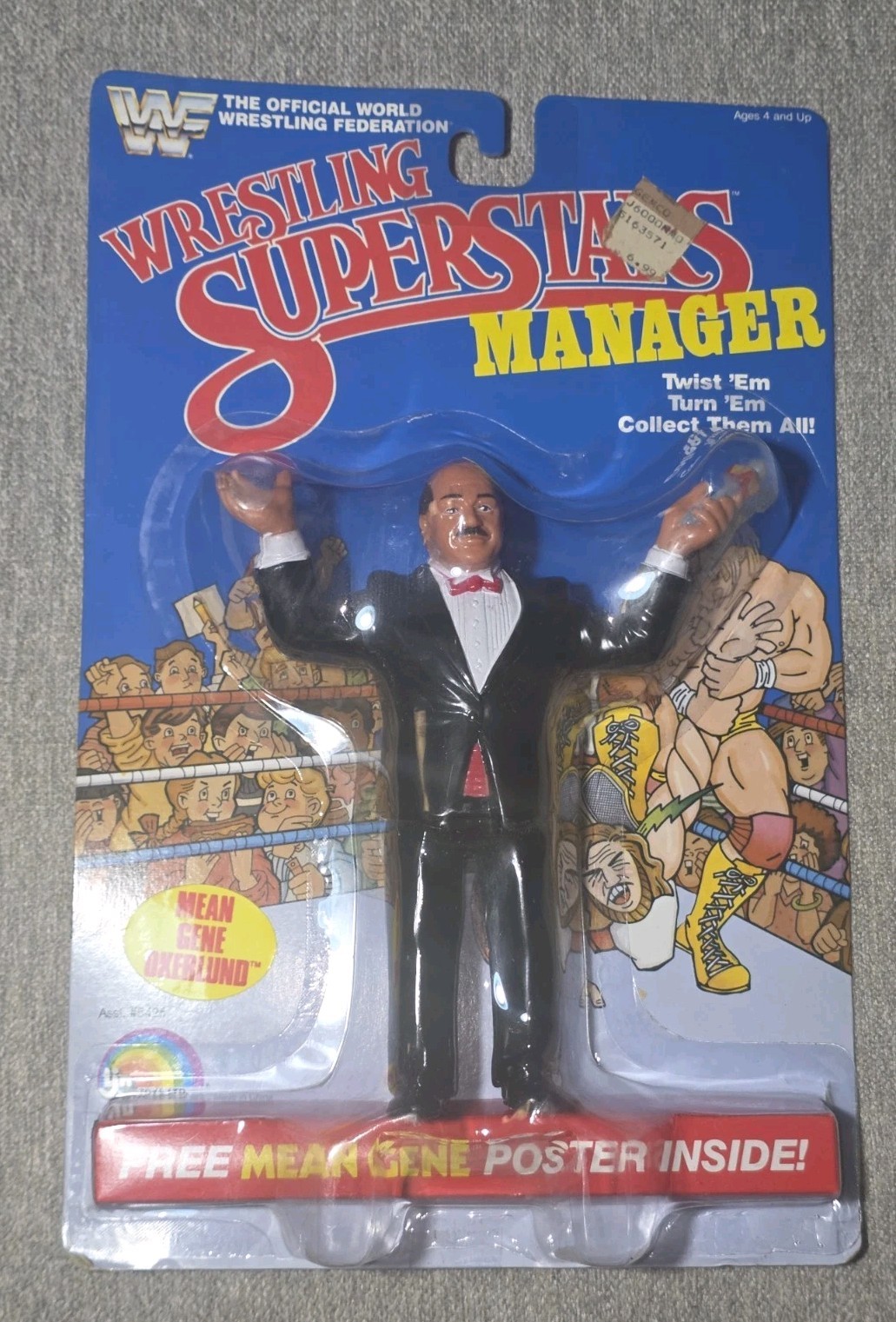 Vintage 1985 NEW WWF Mean Gene Okerlund LJN Wrestling Superstars Figure Manager 