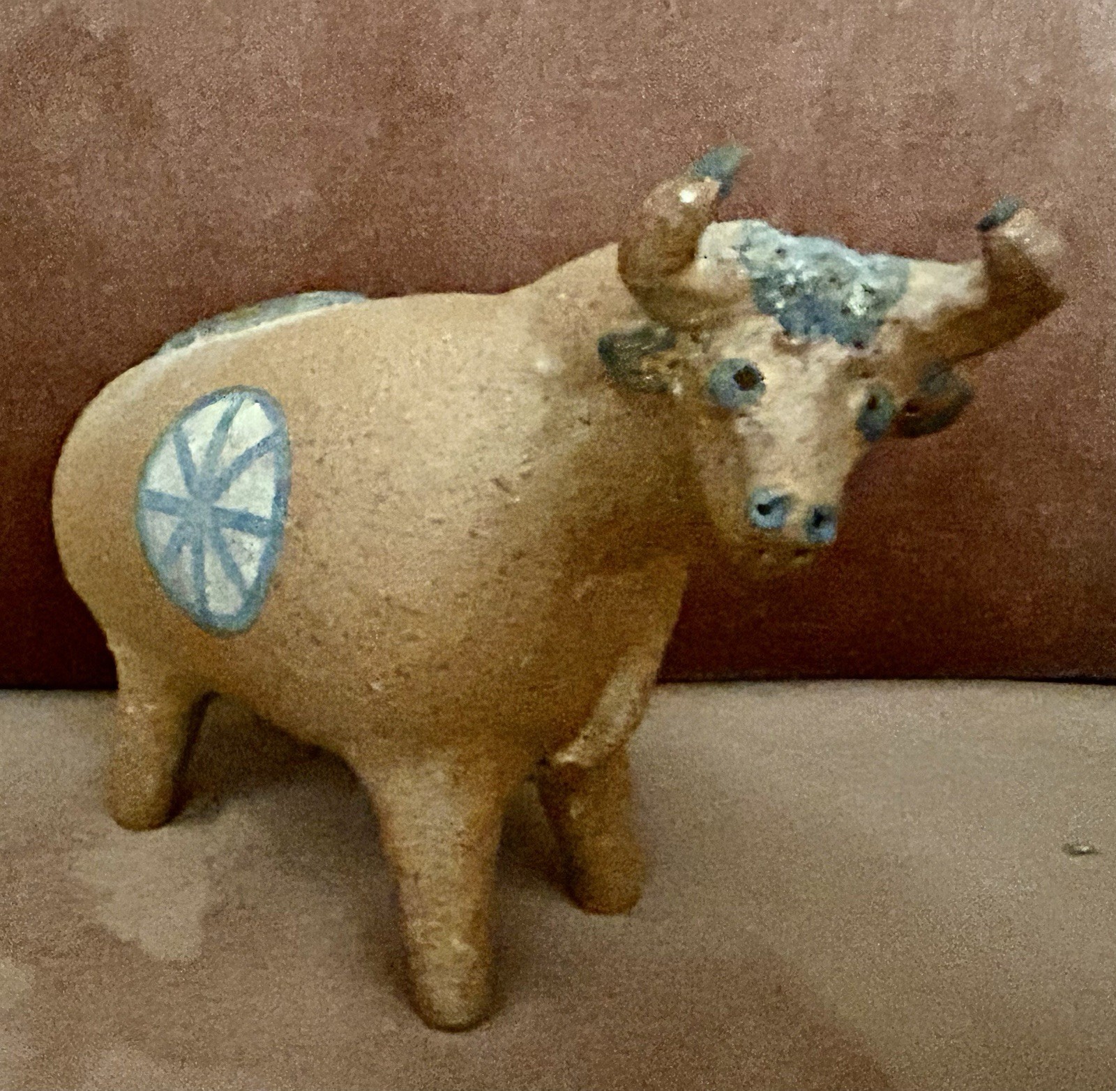 Vintage Alfaraz Spain Bull Sculpture MCM Art Pottery Green Speckled Mid Century Vintage Alfaraz Spain Bull Sculpture MCM Art Pottery Green Speckled Mid Century
