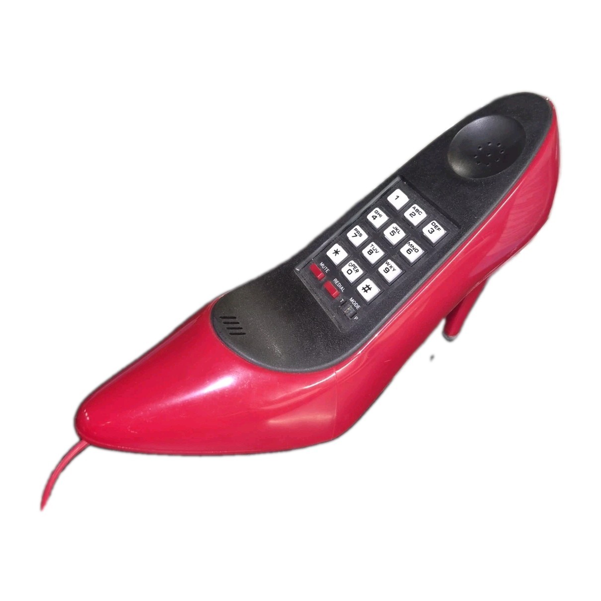 Vtg. 1987 Columbia Red High Heel Shoe Telephone Stiletto Novelty Landline Works