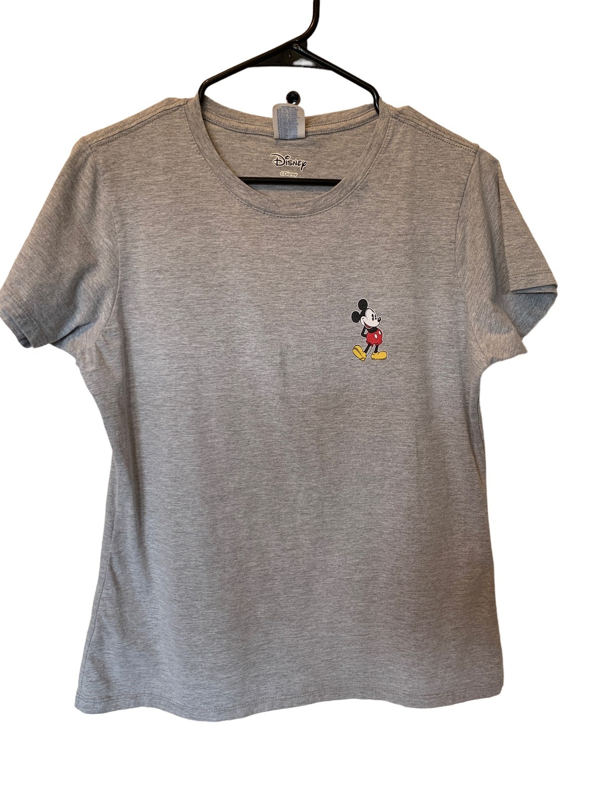 New with Tag Disney Mickey Mouse Heather Gray Logo Shirt sz M