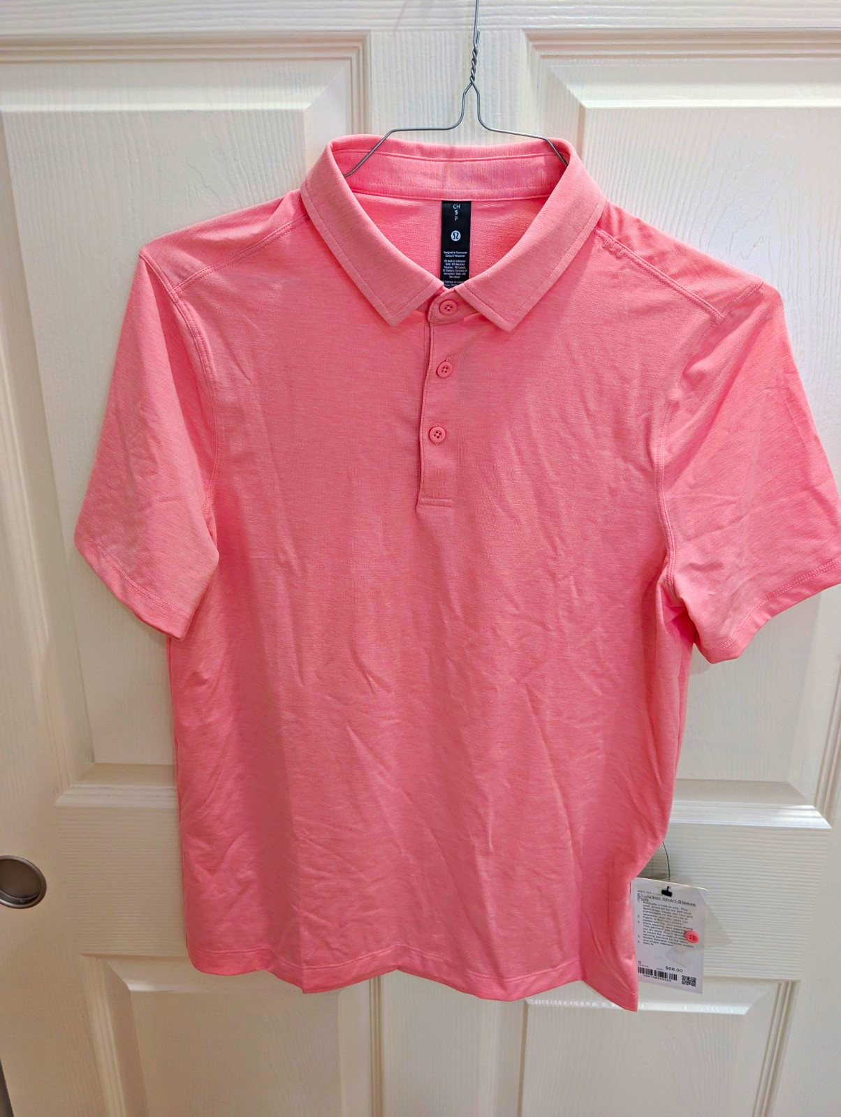 NWT Lululemon Evolution Men\'s Polo Shirt Pink Small $88