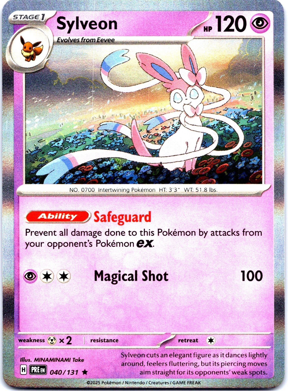 Sylveon Holo Rare SV: Prismatic Evolutions 040/131 NM ((Pokemon))