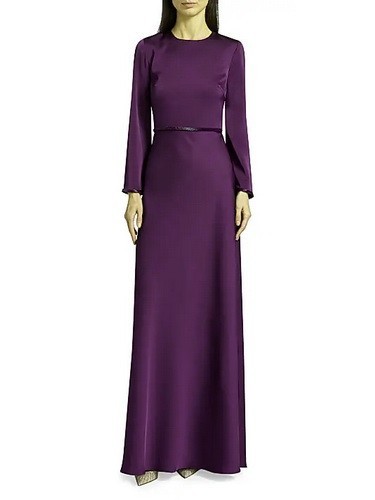 Sachin & Babi Amethyst Purple Alex Crepe Long-Sleeve A-Line Gown Size 10 $495 Sachin & Babi Amethyst Purple Alex Crepe Long-Sleeve A-Line Gown Size 10 $495